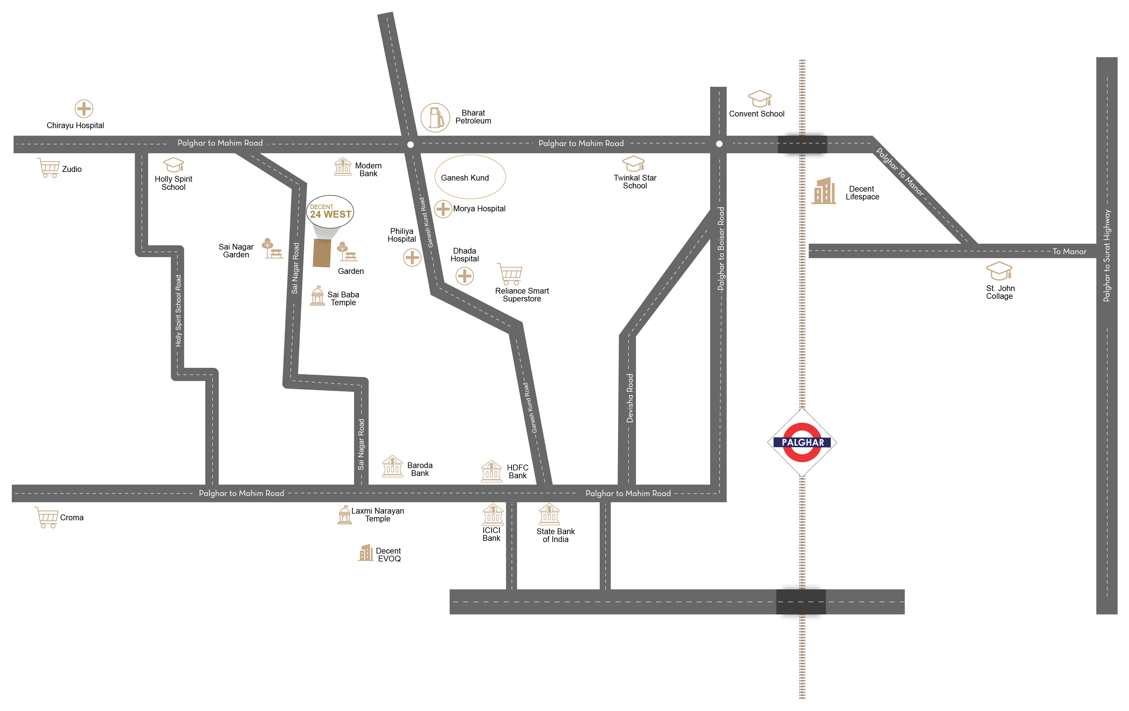 Decent 24 West Location Map